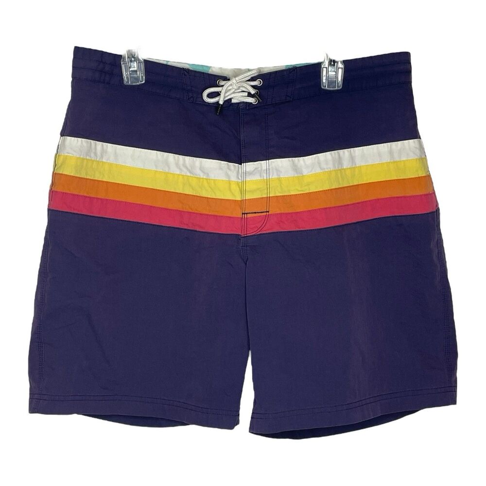 Brooks Brothers Swim Trunks Mens 36 Blue Outdoors Board Shorts
